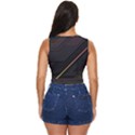 Gradient Geometric Shapes Dark Background Women s Sleeveless Wrap Top View4