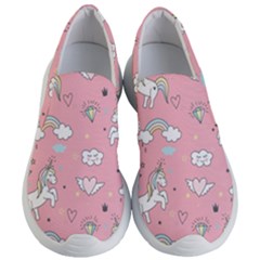 Cute Unicorn Seamless Pattern Women s Lightweight Slip Ons