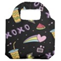 Cute Girl Things Seamless Background Premium Foldable Grocery Recycle Bag View2