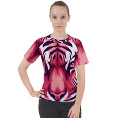 Tiger Design Women s Sport Raglan T-shirt