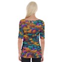 Color-for-a-line Wide Neckline T-Shirt View2