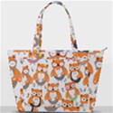 Cute Colorful Owl Cartoon Seamless Pattern Back Pocket Shoulder Bag  View1