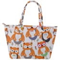 Cute Colorful Owl Cartoon Seamless Pattern Back Pocket Shoulder Bag  View2