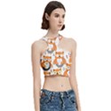 Cute Colorful Owl Cartoon Seamless Pattern Cut Out Top View3