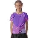 Hand Drawn Abstract Organic Shapes Background Kids  Frill Chiffon Blouse View1