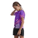 Hand Drawn Abstract Organic Shapes Background Kids  Frill Chiffon Blouse View2