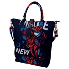 Make Devil Discovery  Buckle Top Tote Bag by Saikumar