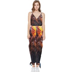 Be Fearless Sleeveless Tie Ankle Chiffon Jumpsuit