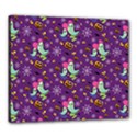 Pumpkin Ghost Skeleton Pattern Canvas 24  x 20  (Stretched) View1