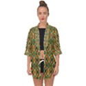 Pattern Design Vintage Abstract Open Front Chiffon Kimono View1