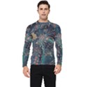 Bird Flower Tree Forest Men s Long Sleeve Rash Guard View1