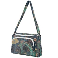 Bird Flower Tree Forest Front Pocket Crossbody Bag