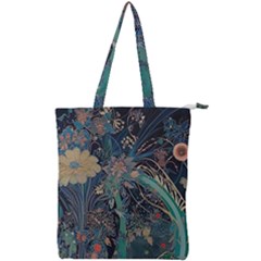 Flowers Trees Forest Double Zip Up Tote Bag by Jatiart