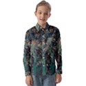 Vintage World Map Kids  Long Sleeve Shirt View1