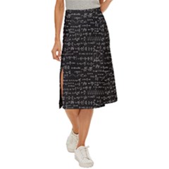 Math Equations Formulas Pattern Midi Panel Skirt