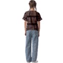Old Bookshelf Orderly Antique Books Kids  Cuff Sleeve Scrunch Bottom T-Shirt View2