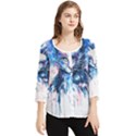 Cat Chiffon Quarter Sleeve Blouse View1