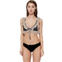 Tardis Doctor Who Minimal Minimalism Low Cut Ruffle Edge Bikini Top View1