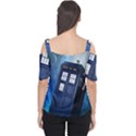 Tardis Doctor Who Space Blue Cutout Shoulder T-Shirt View2