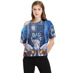 Doctor Who Adventure Bad Wolf Tardis One Shoulder Cut Out T-shirt