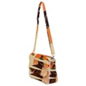 Samurai Art Ninja Katana Anime Aesthetic  Japanese Lore Style Mythology Retro Classic Warrior Shoulder Bag with Back Zipper View2