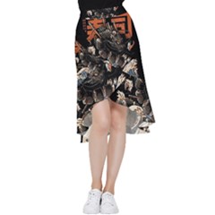 Sushi Dragon Japanese Frill Hi Low Chiffon Skirt