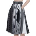 Tire A-Line Full Circle Midi Skirt With Pocket View2
