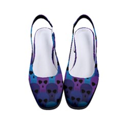 Skull Pattern Wallpaper Women s Classic Slingback Heels