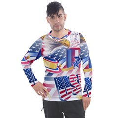 United States Of America Usa  Images Independence Day Men s Pique Long Sleeve T-shirt