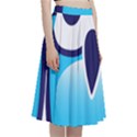 Owl Logo Clip Art A-Line Full Circle Midi Skirt With Pocket View3
