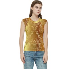 Golden Pattern Vintage Gradient Vector Women s Raglan Cap Sleeve T-shirt