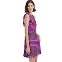 Technology Circuit Board Layout Pattern Cocktail Party Halter Sleeveless Dress With Pockets View3