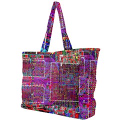 Technology Circuit Board Layout Pattern Simple Shoulder Bag