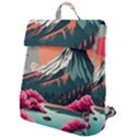 Mountain Landscape Sky Fuji Nature Flap Top Backpack View1