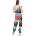 Mountain Landscape Sky Fuji Nature Sleeveless Tie Ankle Chiffon Jumpsuit View2