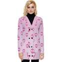 Alien Pattern Pink Button Up Hooded Coat  View1