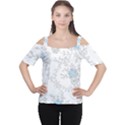 Traditional Art Batik Flower Pattern Cutout Shoulder T-Shirt View1