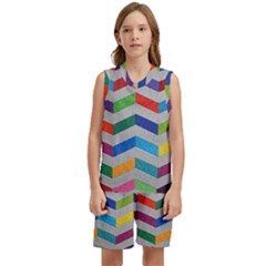 Charming Chevrons Quilt Kids  Basketball Mesh Set