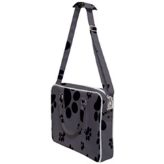 Dog Foodprint Paw Prints Seamless Background And Pattern Cross Body Office Bag