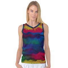 Watercolour Color Background Women s Basketball Tank Top
