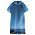 Aurora Borealis Lofoten Norway Kids  Boyleg Half Suit Swimwear View1