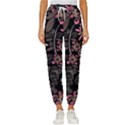 Flower Art Pattern Women s Cropped Drawstring Pants View1