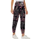 Flower Art Pattern Women s Cropped Drawstring Pants View3