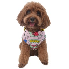 Seamless Pattern With Many Funny Cute Superhero Dinosaurs T-rex Mask Cloak With Comics Style Inscrip Dog Sweater
