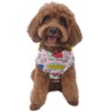 Seamless Pattern With Many Funny Cute Superhero Dinosaurs T-rex Mask Cloak With Comics Style Inscrip Dog Sweater View1