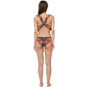Fresh Watermelon Slices Texture Low Cut Ruffle Edge Bikini Set View4