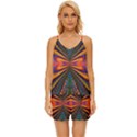 Casanova Abstract Art-colors Cool Druffix Flower Freaky Trippy V-Neck Satin Pajamas Set View1