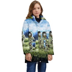 Astronaut Kids  Hooded Longline Puffer Jacket