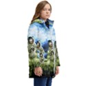 Astronaut Kids  Hooded Longline Puffer Jacket View2