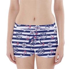 Seamless Marine Pattern Boyleg Bikini Wrap Bottoms